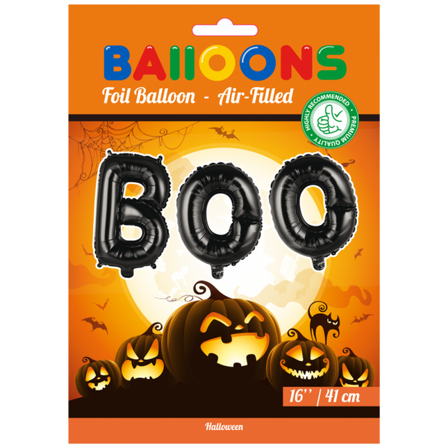 Palloncini Lettera Set Boo Nero 41cm