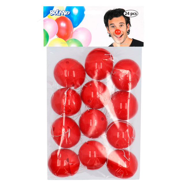 Nasi rossi da clown 24 pezzi