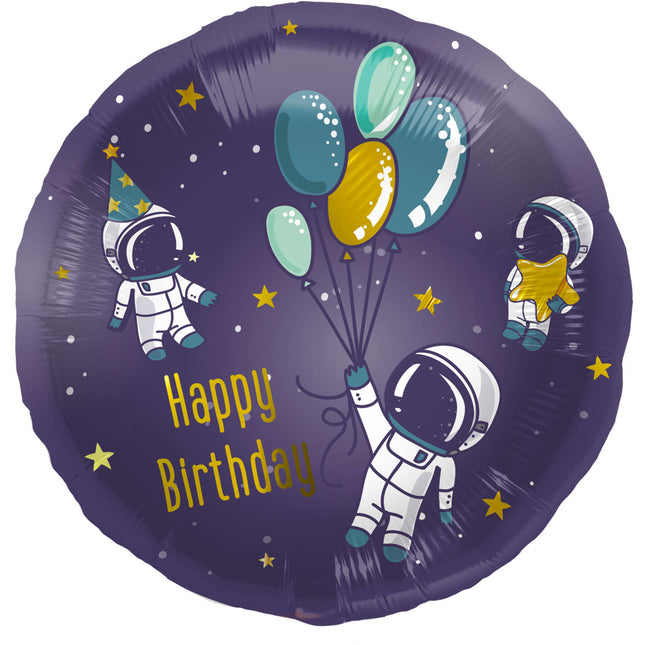 Palloncino ad elio Happy Birthday Space vuoto 45 cm