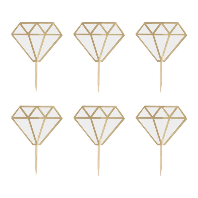 Bastoncini da cocktail Diamonds 5,3cm 6pz