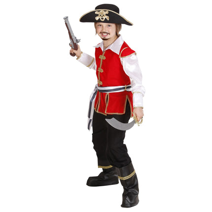 Costume da pirata bianco nero ragazzo