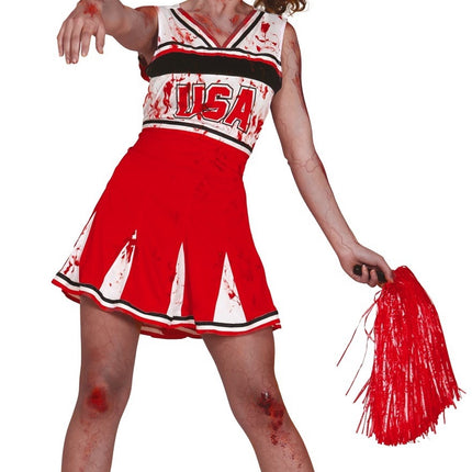 Costume di Halloween da zombie per donna Cheerleader