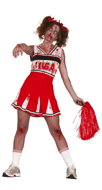 Costume di Halloween da zombie per donna Cheerleader