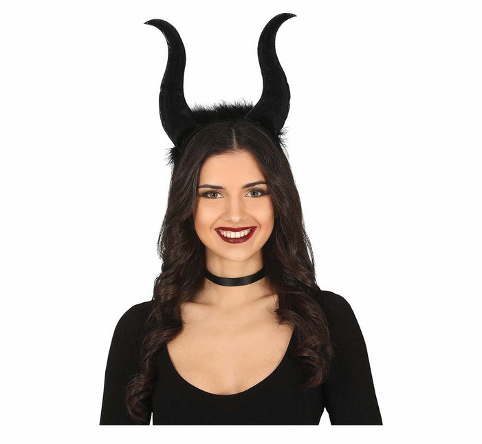 Cerchietto nero per capelli di Halloween Corna del Diavolo