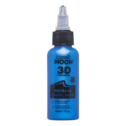 Cosmic Moon Metallic Fabric Paint Blu 30ml