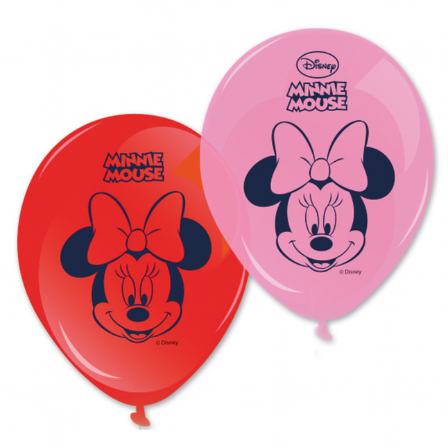 Palloncini Minnie Mouse Happy 28 cm 8 pezzi