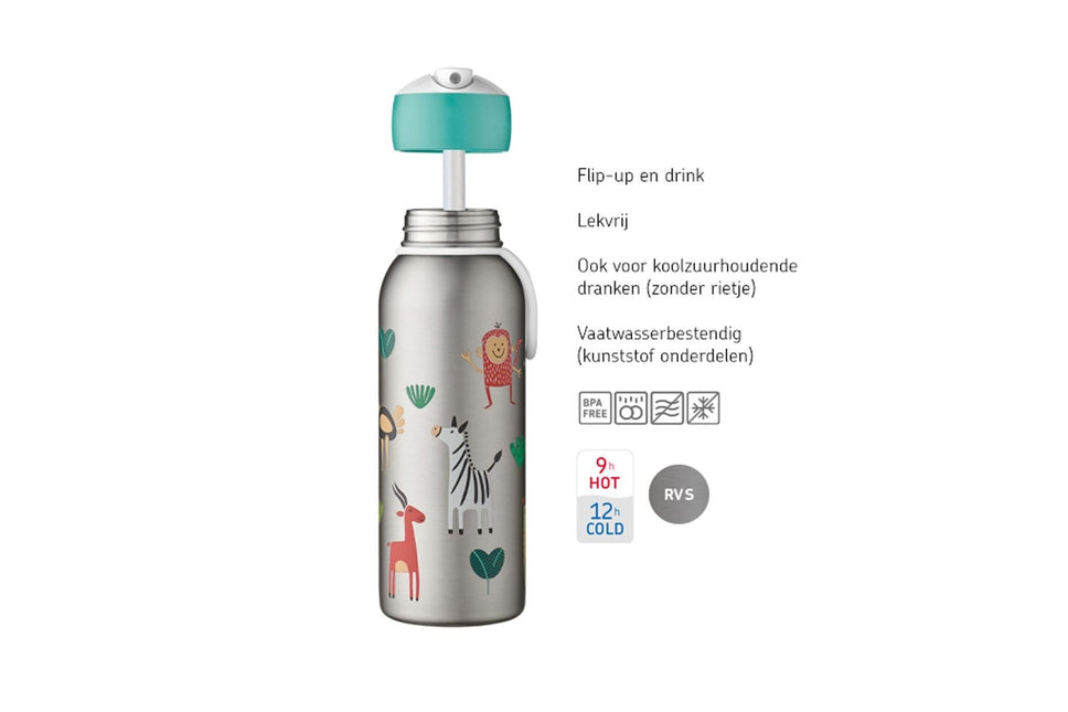 Borraccia thermos Flip-Up Campus 350ml Amici degli animali