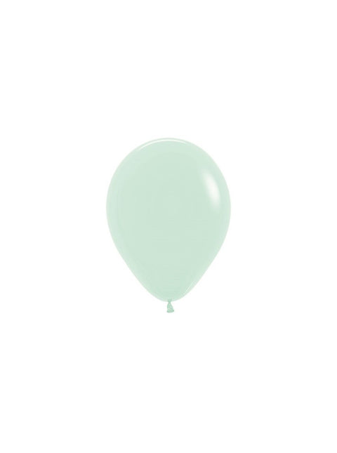 Palloncini Verde Pastello Opaco 12cm 50pz