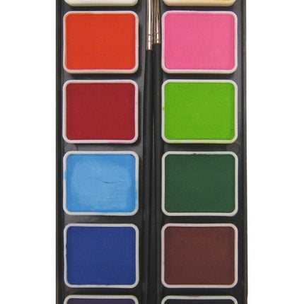 PXP Palette Colori Regolari 12 X 6gr Con 2 Pennelli Formato 2