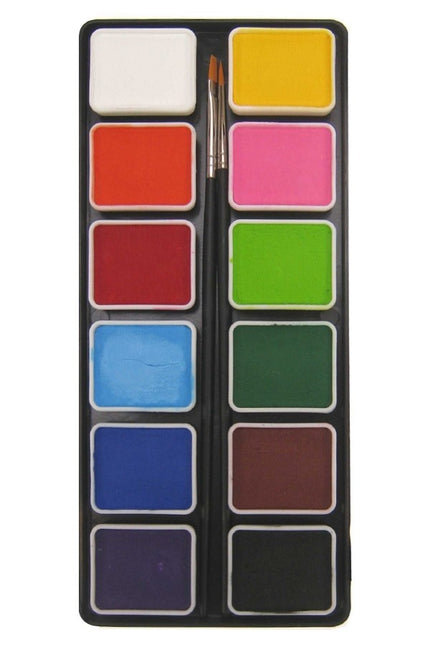 PXP Palette Colori Regolari 12 X 6gr Con 2 Pennelli Formato 2