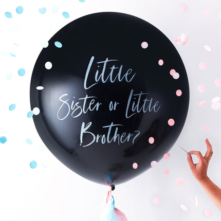 Palloncino Gender Reveal Fratello o Sorella 60 cm