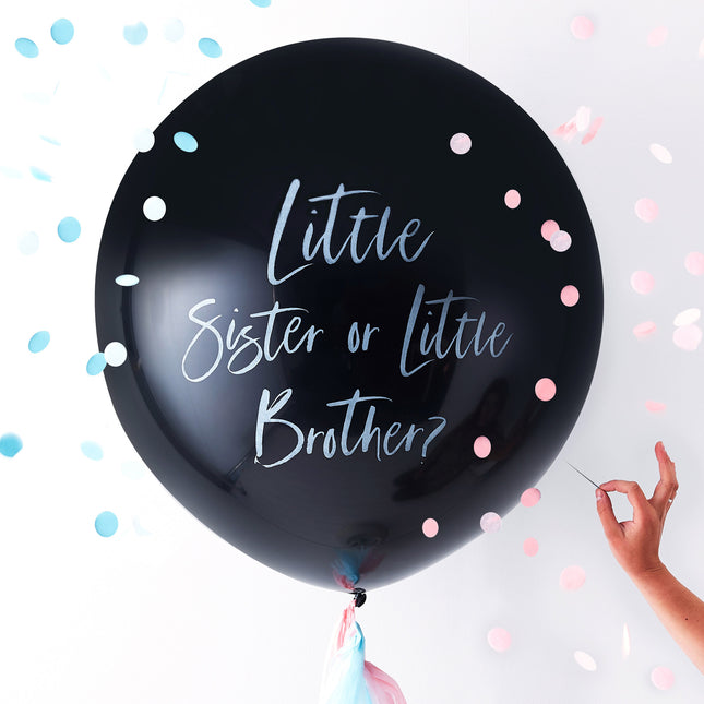 Palloncino Gender Reveal Fratello o Sorella 60 cm