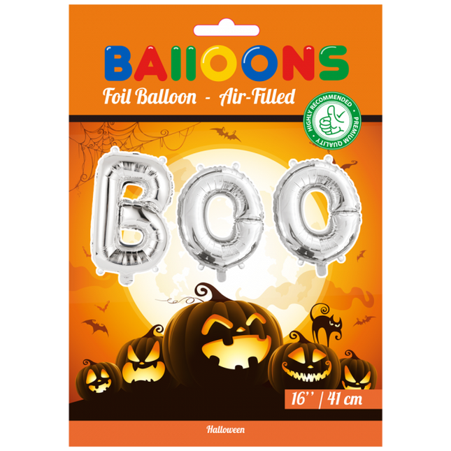 Palloncini Lettera Set Boo Argento 41cm