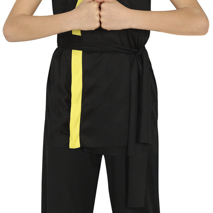 Costume da Ninja Nero Giallo Ragazzo