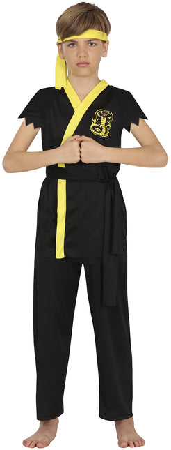 Costume da Ninja Nero Giallo Ragazzo