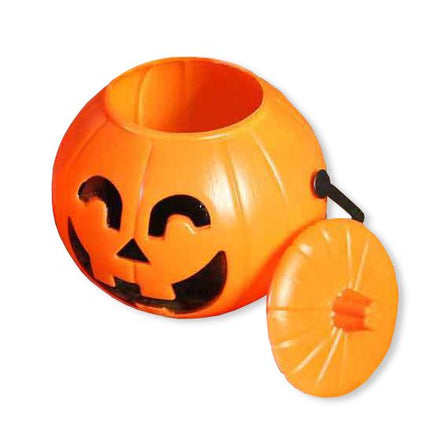 Zucca di Halloween con coperchio 17 cm