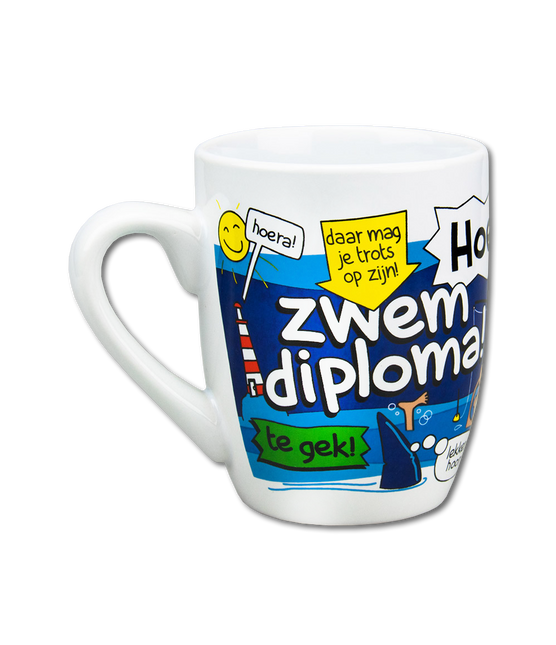 Tazza Diploma di nuoto 12 cm