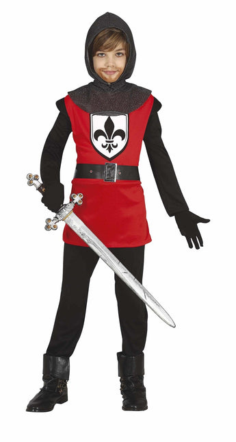 Costume da cavaliere bambino rosso