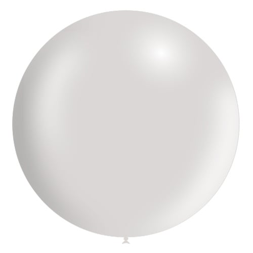 Palloncino gigante grigio chiaro XL metallizzato 91 cm