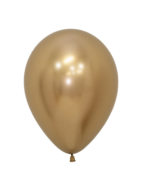 Palloncini Reflex Oro 23cm 80pz