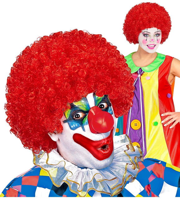 Parrucca rossa riccioli da clown