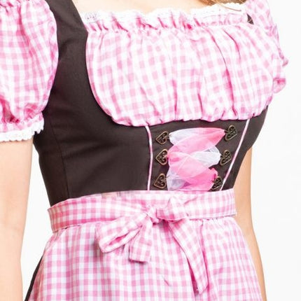 Abito Dirndl Oktoberfest Rosa Marrone