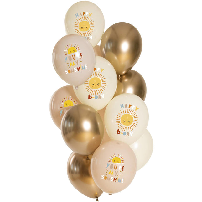 Palloncini Buon Compleanno Sole 33cm 12pz