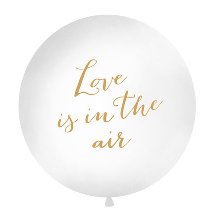 Palloncino bianco Love Is In The Air Oro 90cm