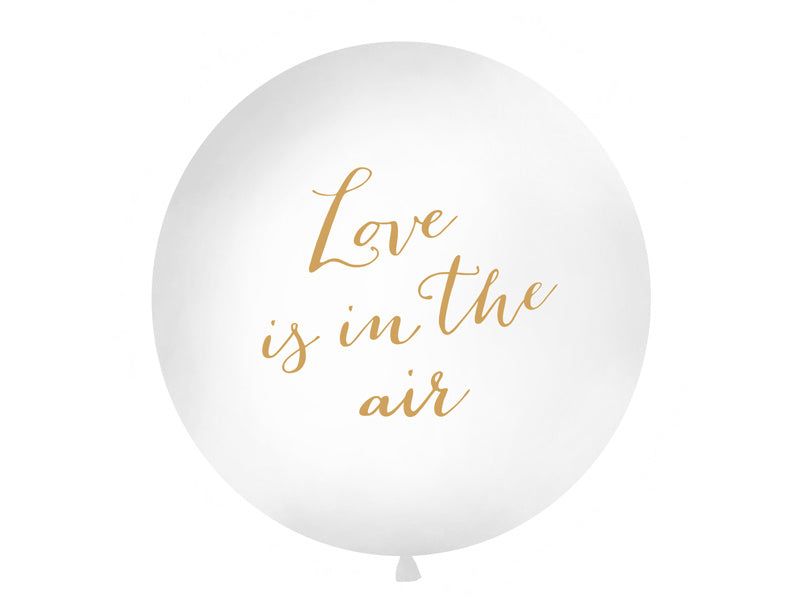 Palloncino bianco Love Is In The Air Oro 90cm