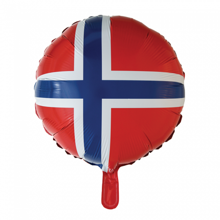 Palloncino ad elio Bandiera Norvegia 45 cm vuoto