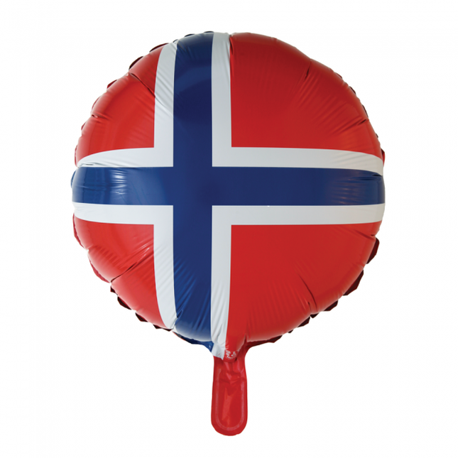 Palloncino ad elio Bandiera Norvegia 45 cm vuoto