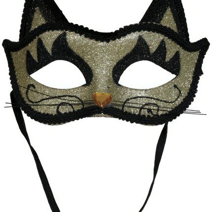 Maschera occhi veneziana Gatto d'oro