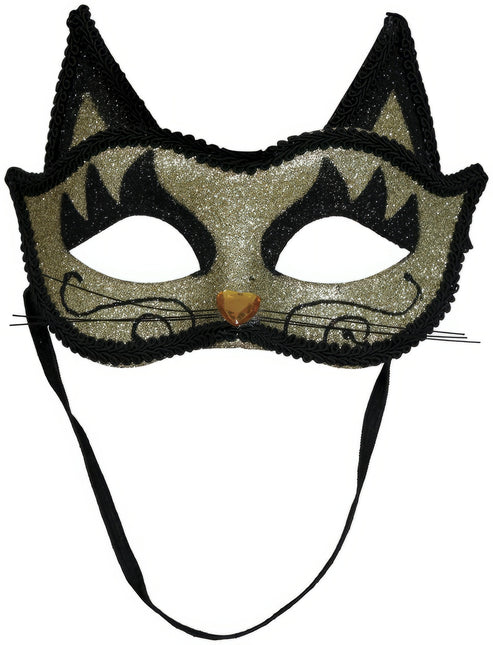 Maschera occhi veneziana Gatto d'oro