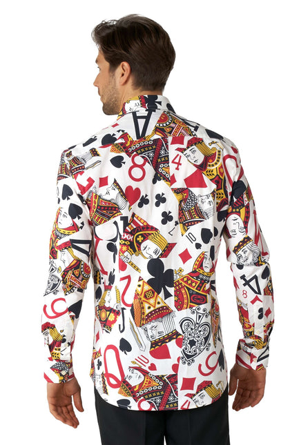 Camicia da uomo con carte da gioco del casinò OppoSuits