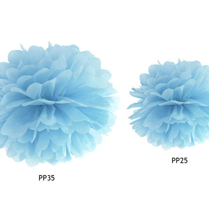 Pompon azzurro 35 cm