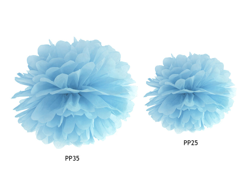 Pompon azzurro 35 cm