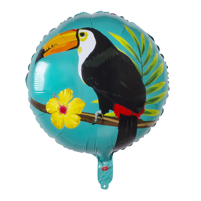 Palloncino ad elio Toucan bifacciale vuoto 45 cm