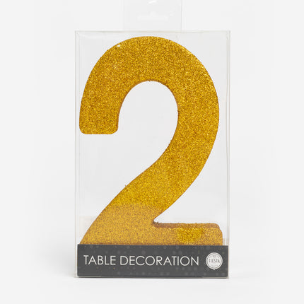 Decorazione da tavolo oro Figura 2 Glitter 20,5 cm