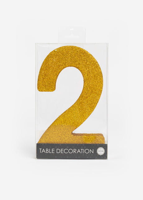 Decorazione da tavolo oro Figura 2 Glitter 20,5 cm