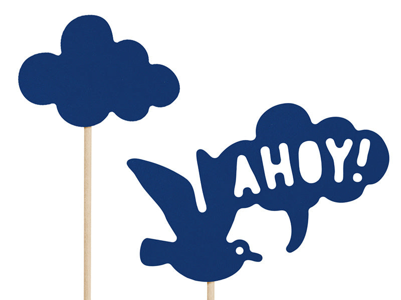 Cake topper Ahoy 22,5 cm 9 pezzi