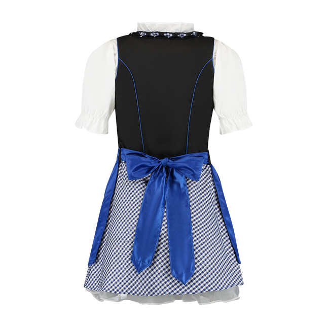 Abito Dirndl Oktoberfest Rosso Bianco Donna a scacchi