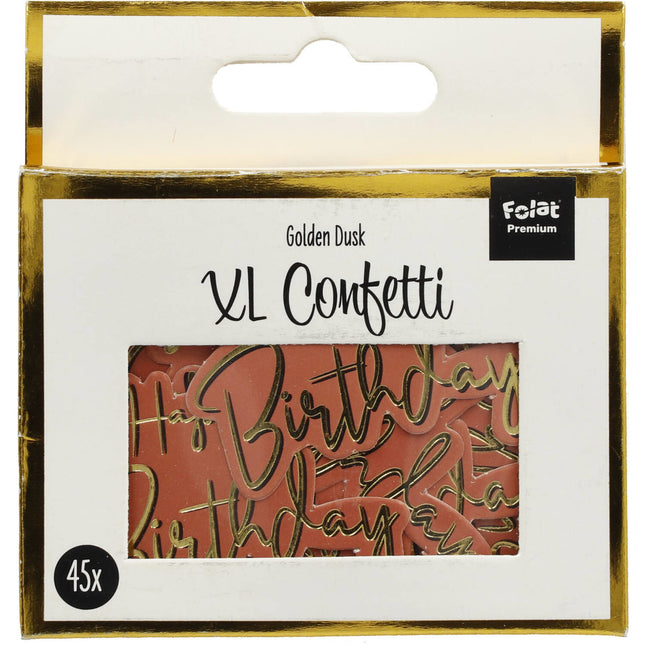 Coriandoli da tavola Happy Birthday Golden Dusk 45 pezzi