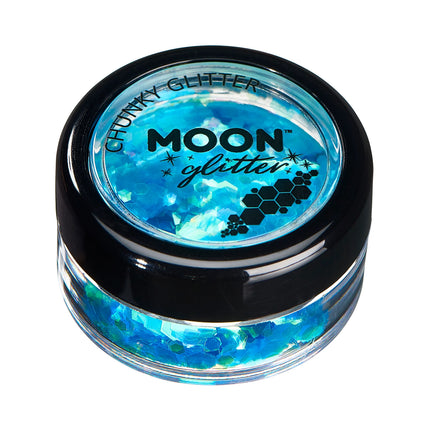 Moon Glitter Iridescente Chunky Glitter Blu 3g