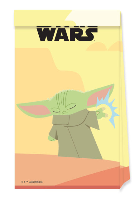 Sacchetti per feste Star Wars Baby Yoda 4 pezzi