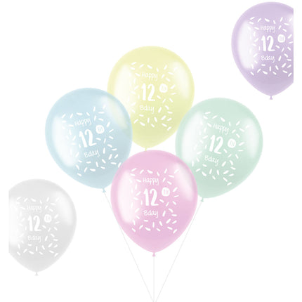 Palloncini Happy 12Th Bday 33cm 6pz