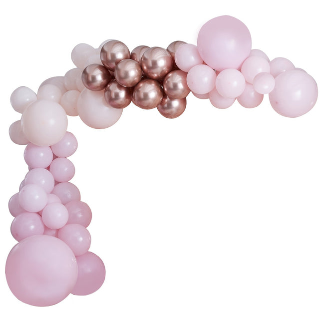 Arco di palloncini rosa 5m