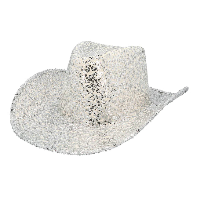 Cappello da cowboy argento