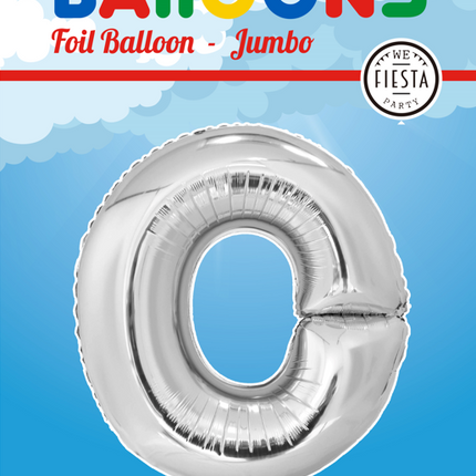 Palloncino in foil Lettera O Silver XL 102cm vuoto