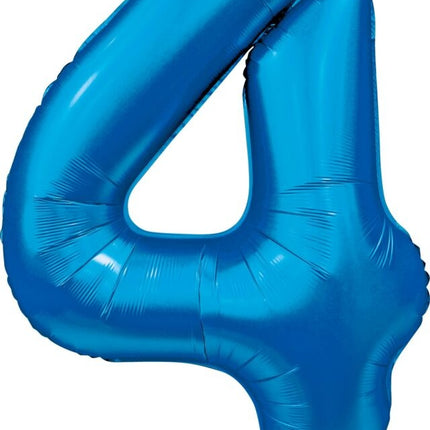 Palloncino figura blu 4 anni lucido 86 cm