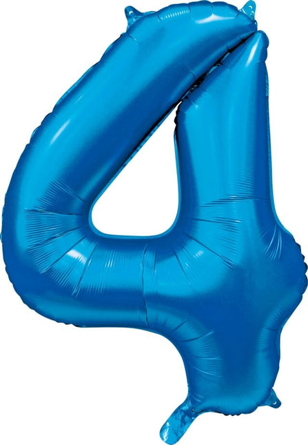 Palloncino figura blu 4 anni lucido 86 cm